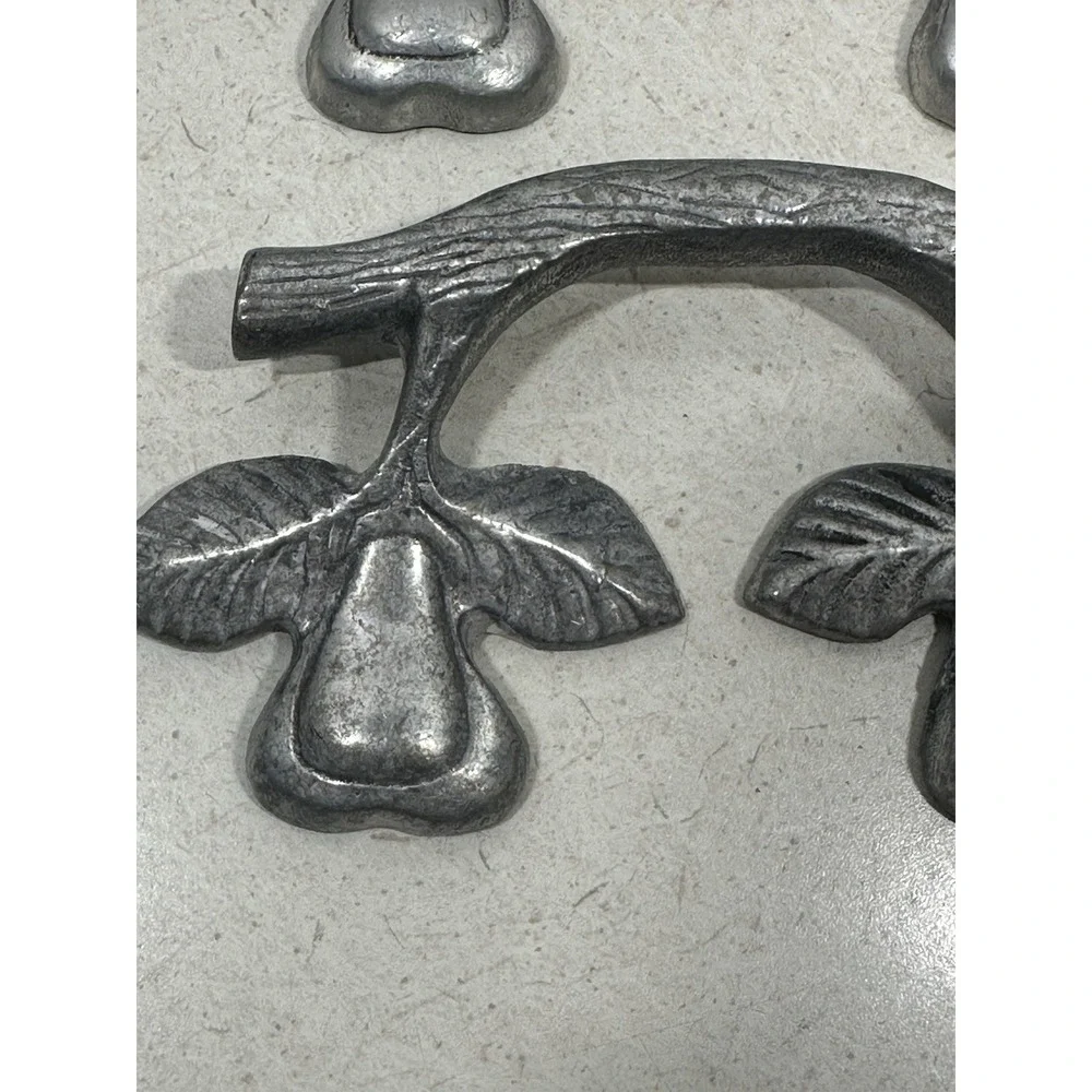 Vintage HTF Rustic Leaf And Vine/ Pear Pull / Handle Hardware Set